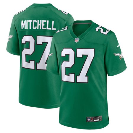 Men's #27 Quinyon Mitchell Kelly Green Philadelphia Eagles Alternate Game Jersey